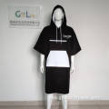 custom microfiber cotton surf robe hooded poncho towel